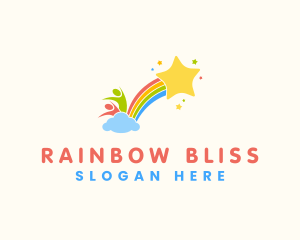 Nursery Kids Rainbow  logo design