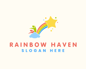 Nursery Kids Rainbow  logo design