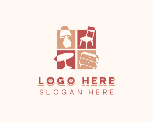 Upholstery - Decor Interior Design logo design