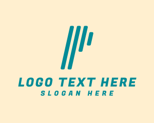 Shape - Cargo Logistics Letter P logo design