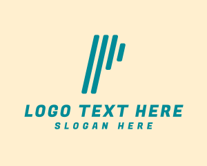 Technology - Cargo Logistics Letter P logo design