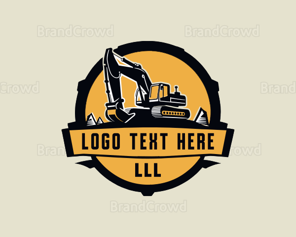 Mining Construction Excavator Logo