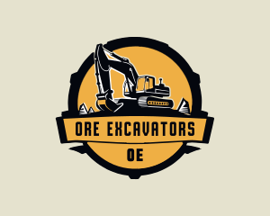 Mining Construction Excavator logo design