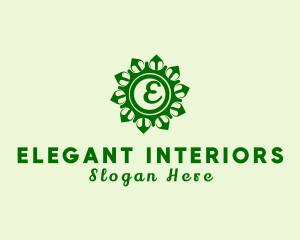 Leaf Flower Home Decor logo design