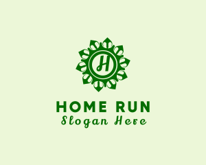 Leaf Flower Home Decor logo design