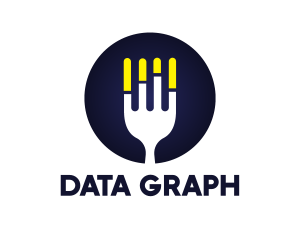 Fork Statistics Graph logo design