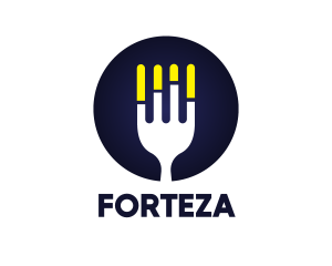 Fork Statistics Graph logo design