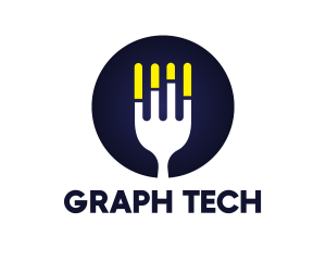 Graph - Fork Statistics Graph logo design
