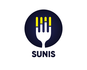 Fork Statistics Graph logo design