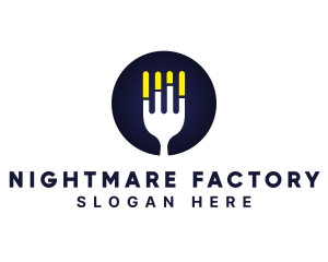 Fork Statistics Graph logo design