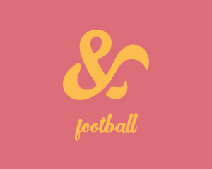 Classy - Yellow Swirly Ampersand logo design