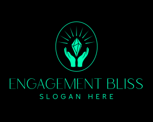 Engagement - Elegant Crystal Hand logo design