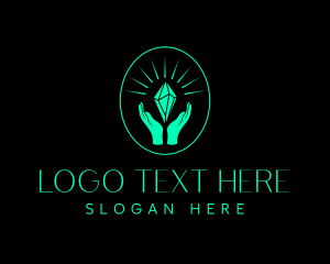 Business - Elegant Crystal Hand logo design
