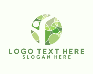 Care - Abstract Human Tree logo design