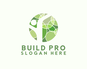 Support - Abstract Human Tree logo design