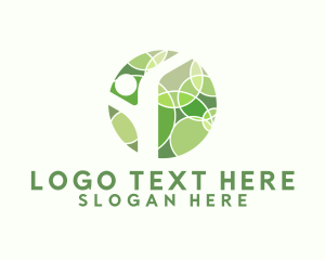 Vegan - Abstract Human Tree logo design