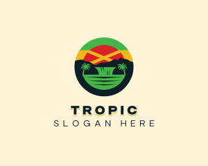 Jamaica Tropical Caribbean logo design