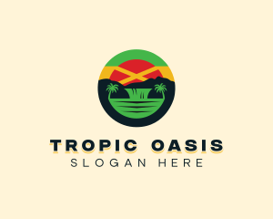 Jamaica Tropical Caribbean logo design