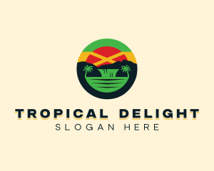 Jamaica Tropical Caribbean logo design