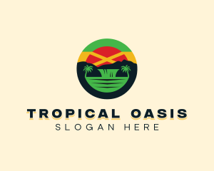 Jamaica Tropical Caribbean logo design