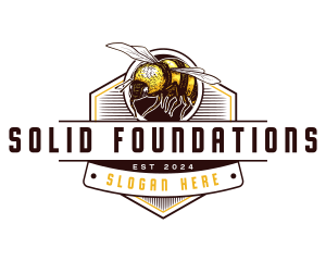 Organic Honey Bee Logo