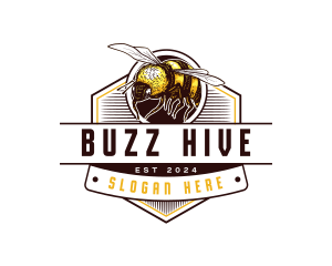 Organic Honey Bee logo design