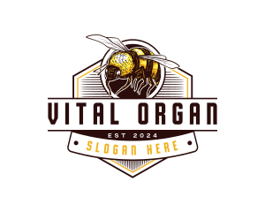 Organic Honey Bee logo design