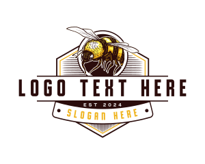 Hornet - Organic Honey Bee logo design