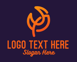 Leaf - Abstract Orange Leaf logo design
