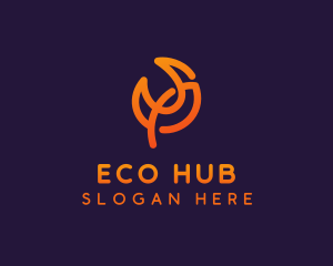 Natural Eco Leaf logo design