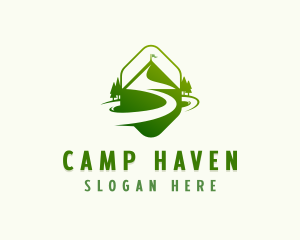 Mountain Pathway Camping logo design