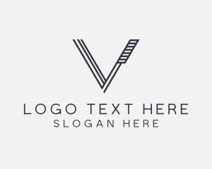 Letter V - Express Delivery Logistics Mover logo design