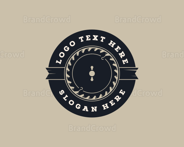 Circular Saw Woodwork Logo