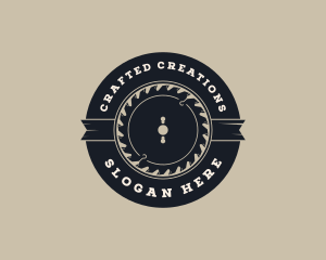 Woodworker - Circular Saw Woodwork logo design