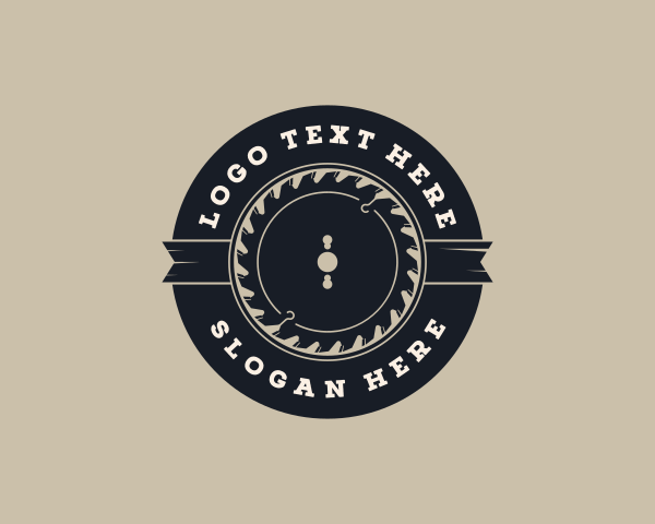 Carpentry - Circular Saw Woodwork logo design