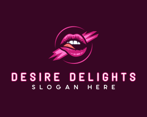 Erotic Lips Seductive logo design