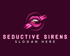 Erotic Lips Seductive logo design