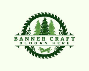 Woodwork Tree Sawmill logo design