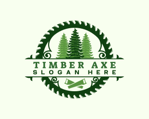 Woodwork Tree Sawmill logo design