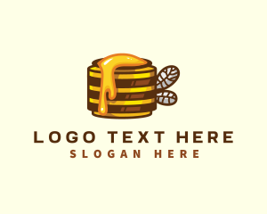 Beehive - Honey Jar Bumblebee logo design