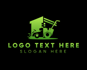 Trimming - Lawn Grass Cutter logo design