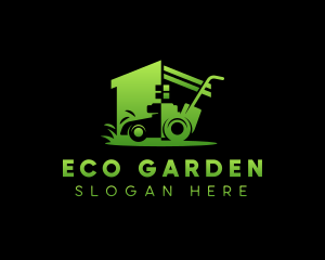 Lawn Grass Cutter logo design