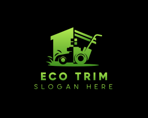 Lawn Grass Cutter logo design