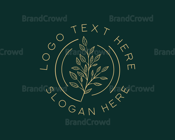 Organic Herb Leaf Plant Logo