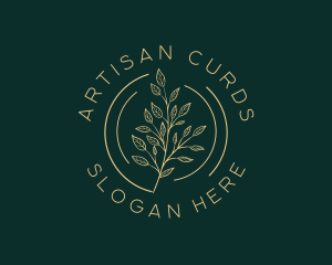 Organic Herb Leaf Plant logo design