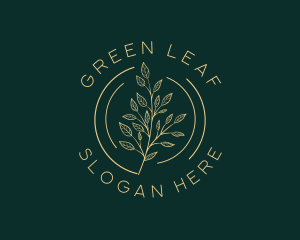 Organic Herb Leaf Plant logo design