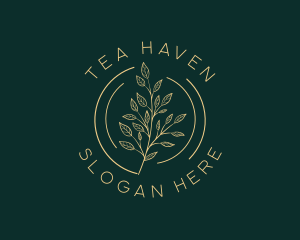 Organic Herb Leaf Plant logo design