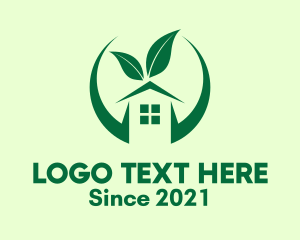 Residence - Green Eco Real Estate logo design