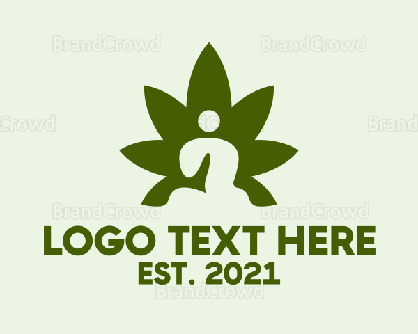 Cannabis Leaf Meditation Logo