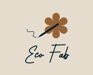 Floral Pen Writing logo design
